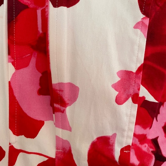 Nine West Red and Pink Floral Fit and Flare Dress Size 2 π·πΊπ· - Picture 12 of 13